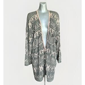 Vintage Marc Cain Oversized Slouchy Cardigan Sweater W. Germany Cottage L/XL 80s